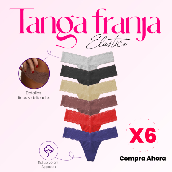 TANGA FRANJA ELASTICA PACKX6 - DISEÑOS - Image 3